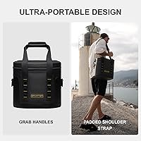 Vista 6 de SPARTER Enfriador suave portátil de 12 latas, IP68 Tizip cremallera a prueba de fugas para camping, pesca, playa, aire libre, hielera aislada
