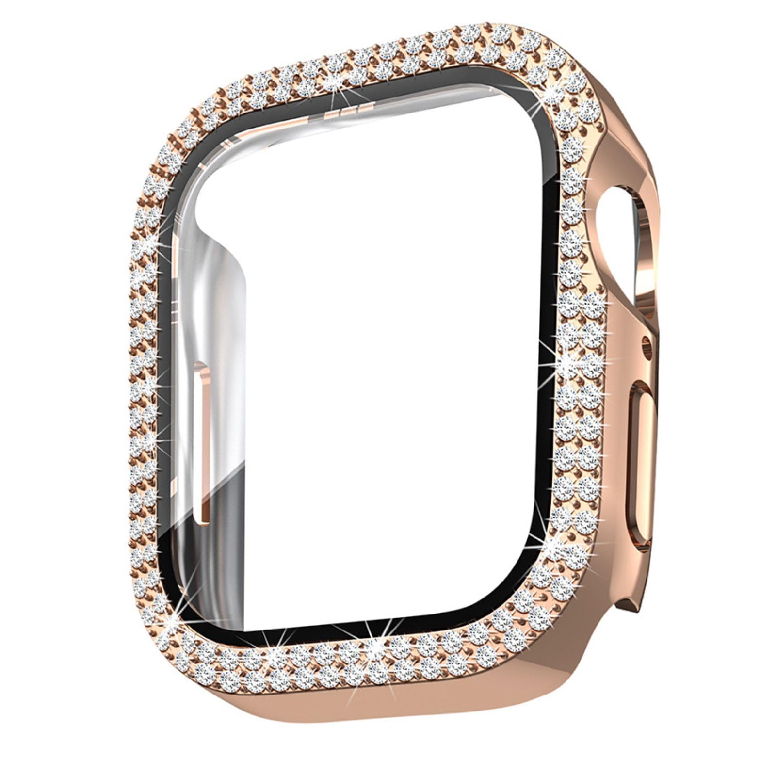 42mm⚫︎アップルウォッチ用キラキラカスタムカバー⚫︎セラミックベルトセット Apple Watch - 黒キラキラ☆ 鬼キラキラ☆アップルウォッチcz