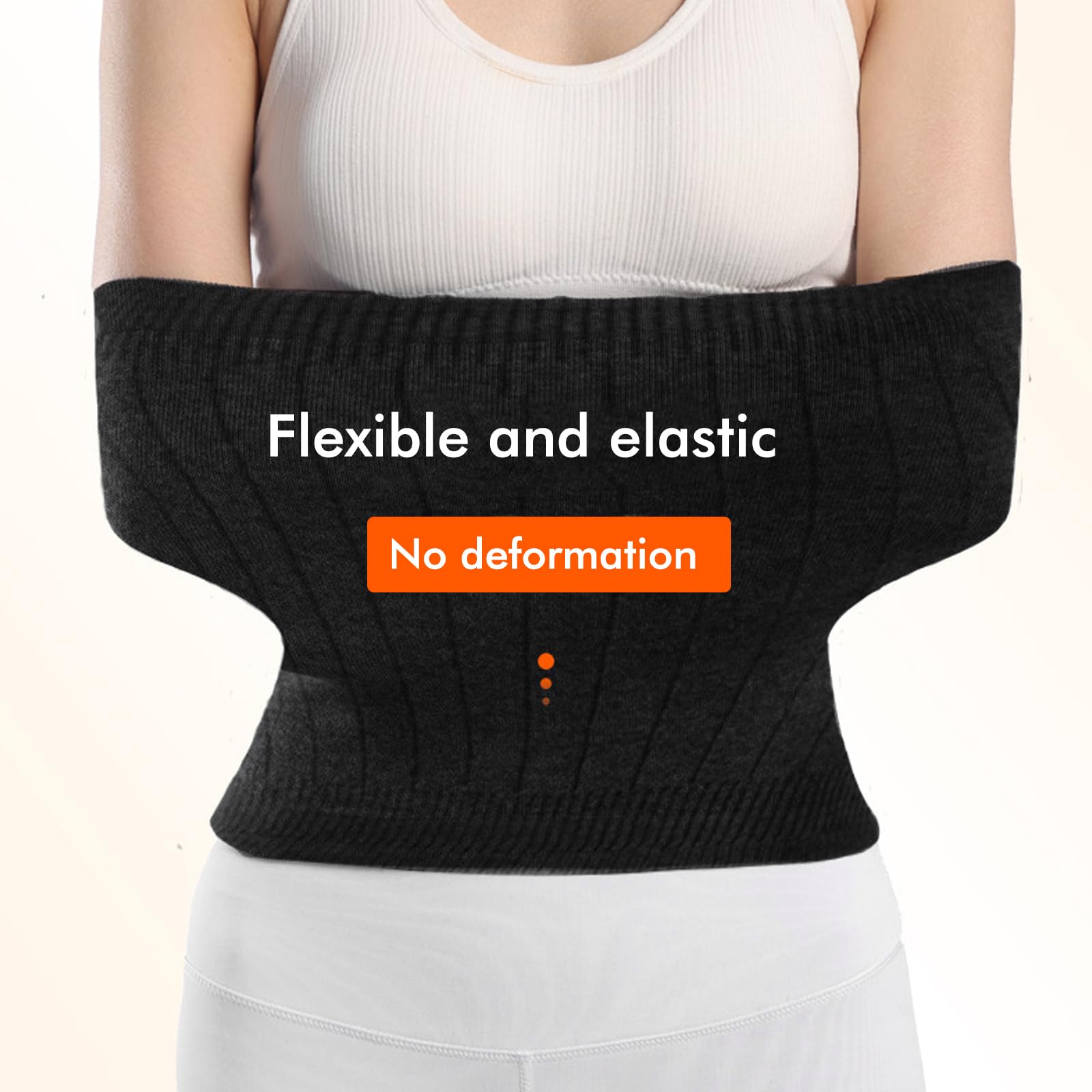 SPORWAY Calentador de espalda de cachemira para mujer: calentador de cintura para invierno, cinturón de calor para riñones, cintura elástica, soporte para cintura, protector de cintura, calentador de