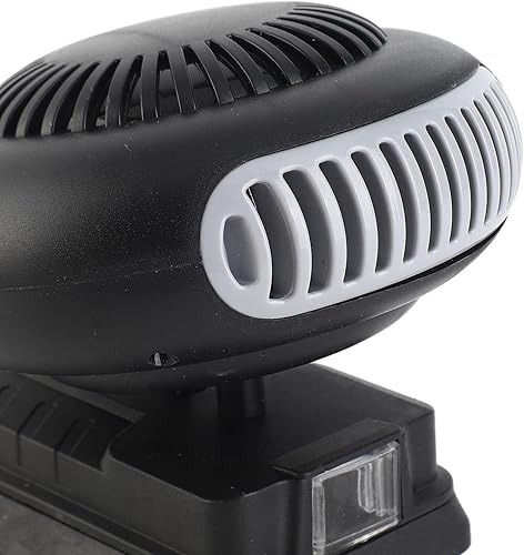 Miniatura 6 de lyrlody Ventilador de calentador portátil alimentado por batería 18V iones de litio 2 ajustes de temperatura 30-80 Calentador eléctrico compacto