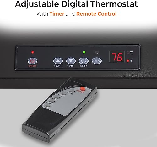 Miniatura 3 de Comfort Zone Calentador de garaje con cable duro de 10,000 W - Soporte de techo industrial y comercial, calentador forzado por ventilador de 240 V