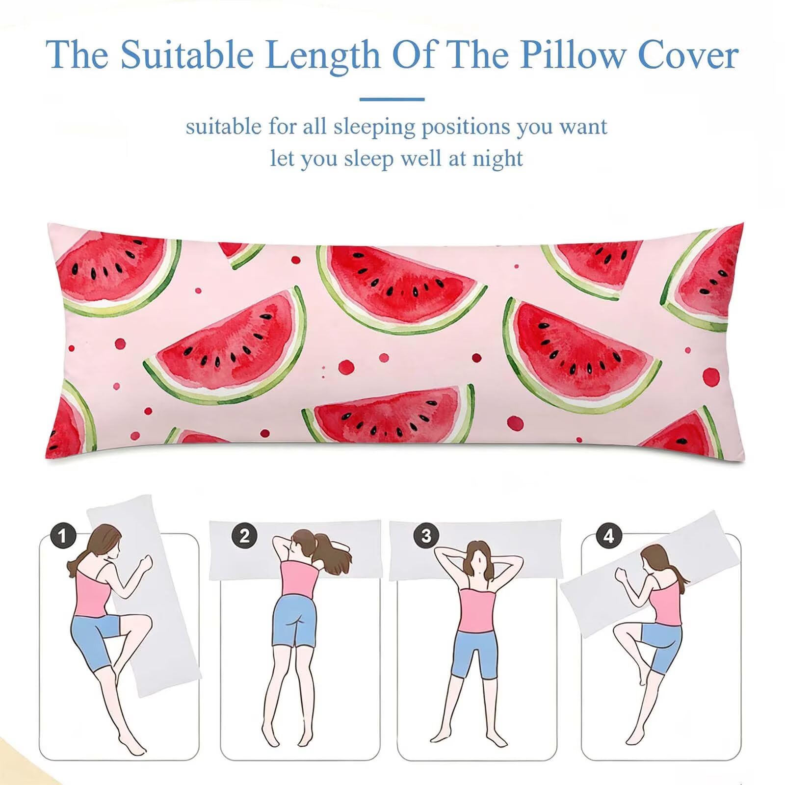 Rosa-32 Federe Cuscino Letto 50x150 cm, Grande Cuscini per Divano Velluto, | Doppia Faccia Stampa, Frutta-2 Fodera per Cuscino Decorativa, con Cerniera, Cuscino per Dormire Sul Fianco j-158