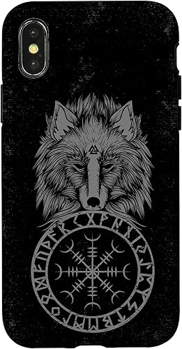 Miniatura 7 de Funda para iPhone 13 Pro Max Viking Aegishjalmur Runes Fenrir Odin Yelm Of Awe