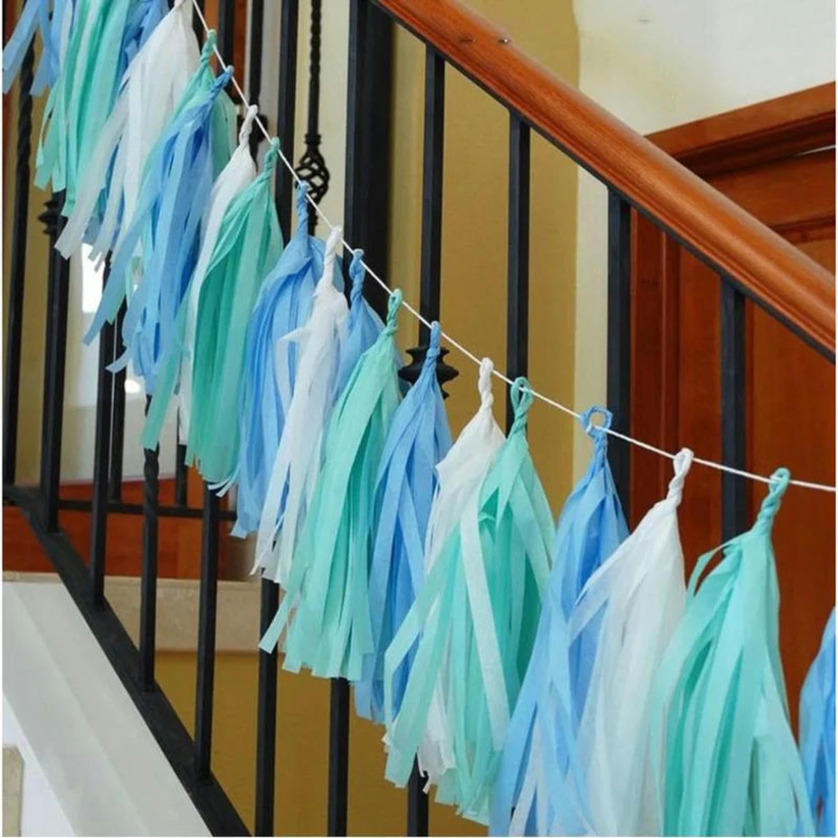 Ghirlanda Con Nappe In Carta Velina 20 Pezzi - Decorazione Per Feste, Compleanni E Baby Shower, Colori Pastello