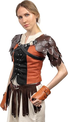 Miniatura 8 de KUOIN Hombreras de arnés ajustable de la vendimia de la vendimia de la armadura del hombro