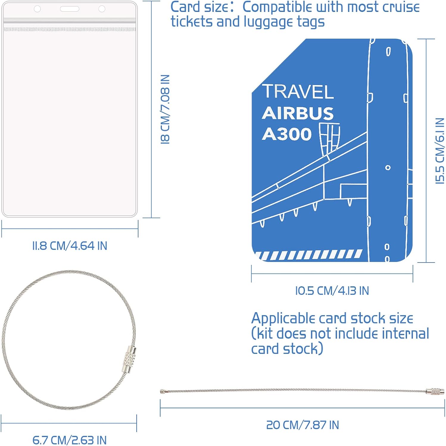 10 PCS Cruise Luggage Tags Holder, Clear Luggage Tags with 10 PCS