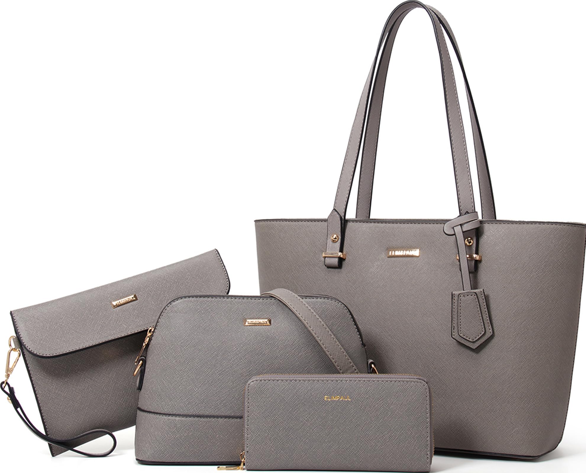 Women Fashion Synthetic Leather Handbags Tote Bag Shoulder Bag Top Handle Satchel Purse Set