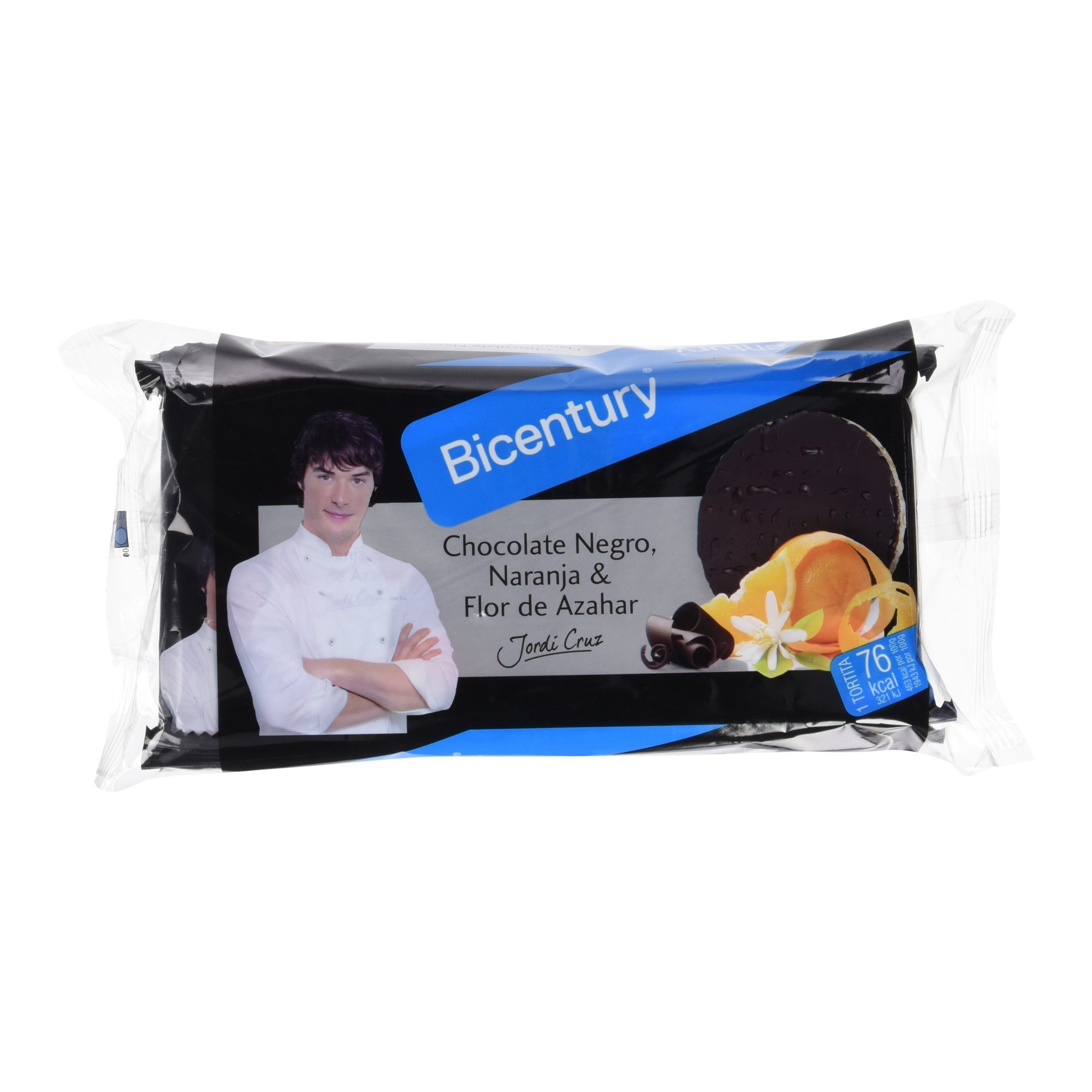 Bicentury Tortitas Arroz Con Chocolate Negro, Naranja Y Azahar, 4 x 160 g