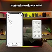 Vista 7 de Feit Electric Smart Light Strip 16FT, Ultrathin RGBW Color Chasing LED Light Strip, 2.4GHz Wi-Fi Enabled, Works with Alexa and Google Home
