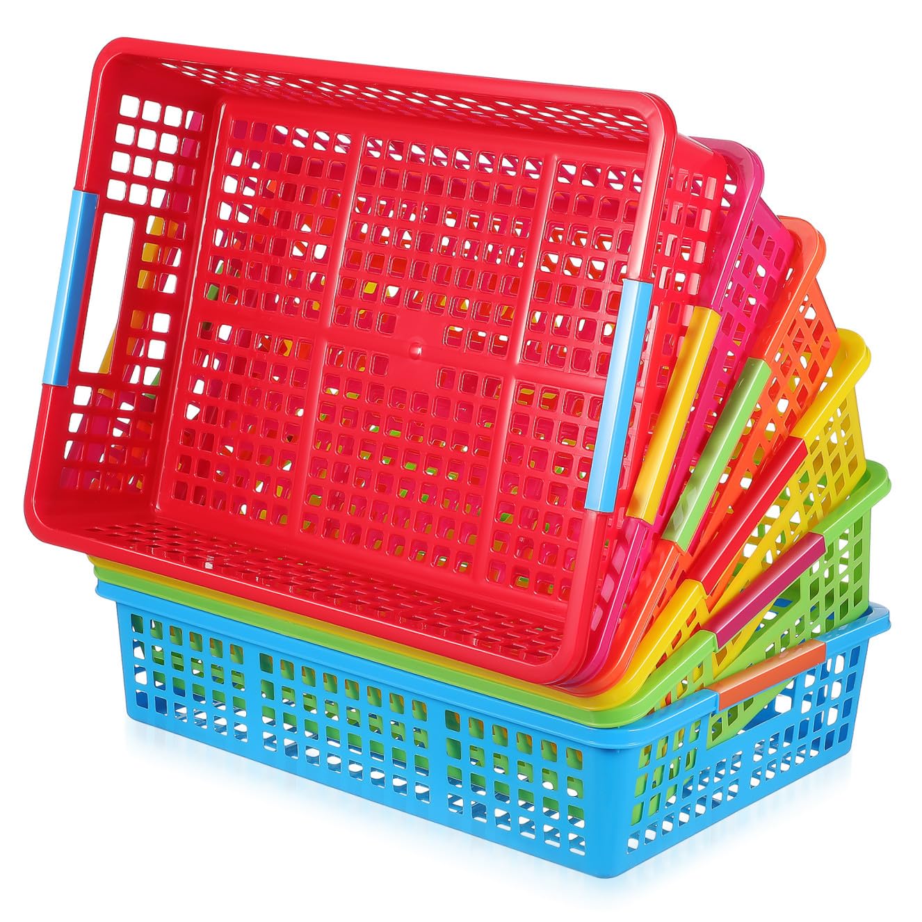 PRETYZOOM 6 Piezas Cestas de Almacenamiento Apilables de Plástico Organizador Multifuncional