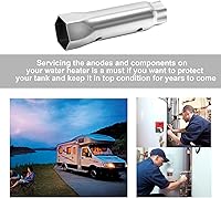 Vista 7 de Llave de elemento calentador de agua para caravana, herramienta de extracción de llave hexagonal doble para varilla de ánodo, 1-1/16 pulgadas x