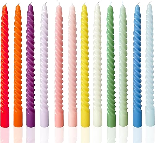 Miniatura 33 de Velas cónicas de Navidad de 7.5 pulgadas - Velas espiraladas verdes y rojas - Varillas de velas sin perfume y sin goteo, decoraciones navideñas - 4