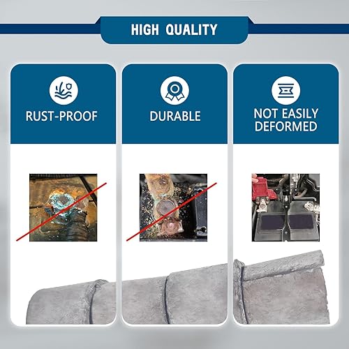 Miniatura 4 de 2 pares de fundas de adaptador de batería, accesorios universales para coche, adaptador de terminal de batería positivo y negativo, adaptador de