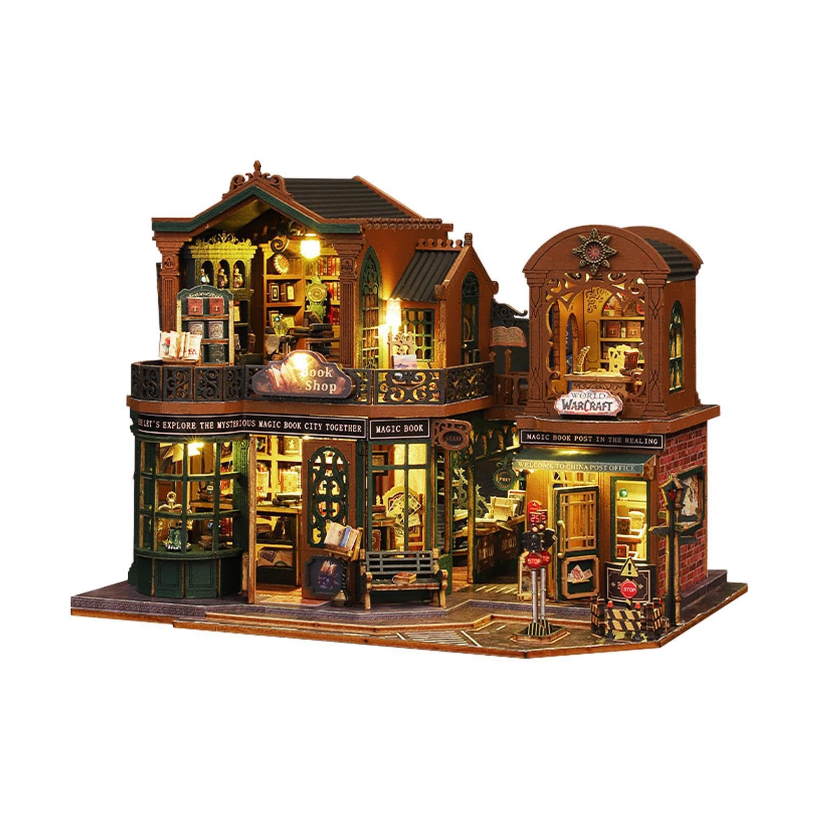 Kit fai da te per regali di case delle bambole in miniatura in legno per ragazze, per ispirare la creatività e imparare la coordinazione -mano e