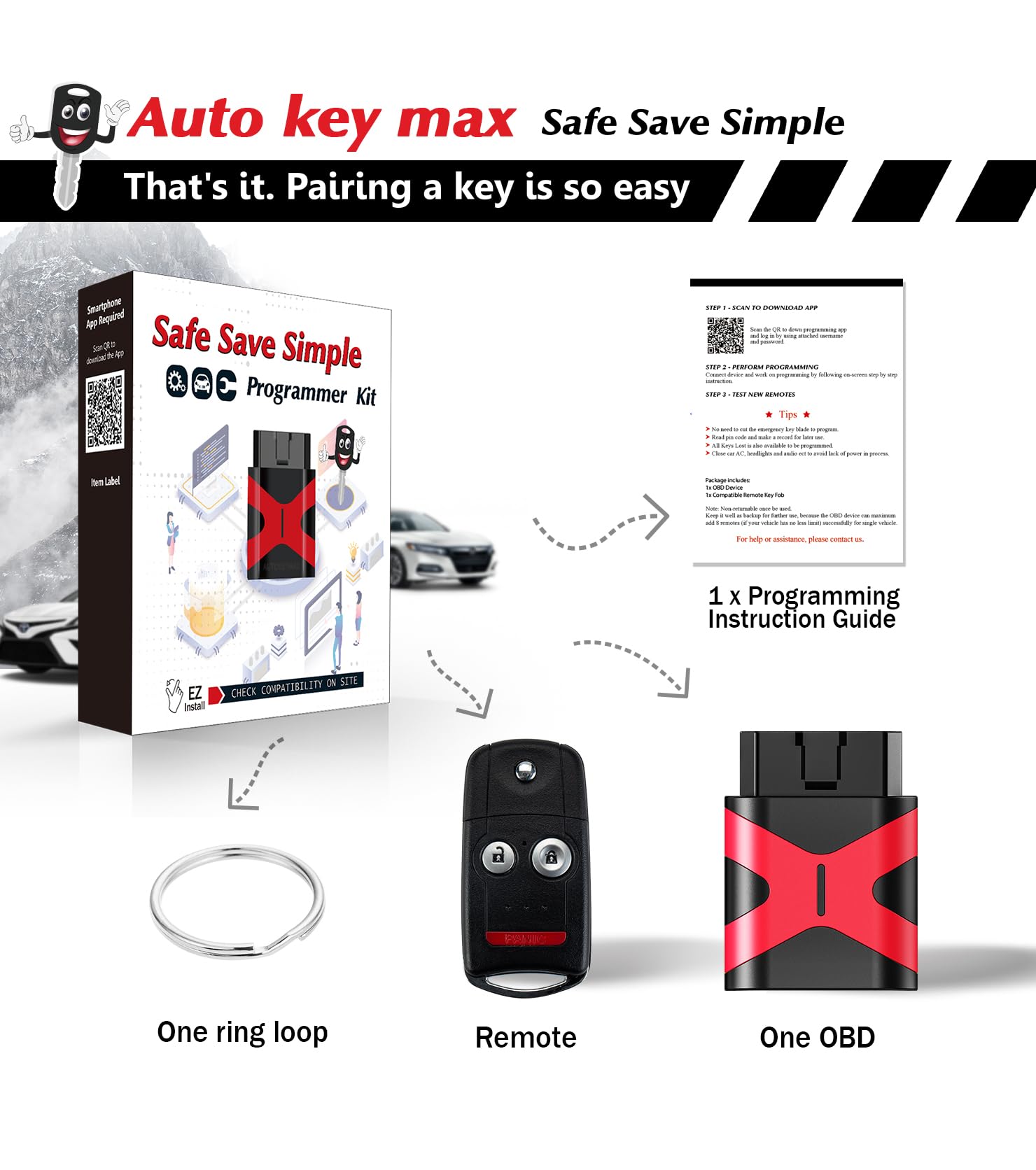 Kit Programação Chaveiro Automotivo - Substituição Para Acura RDX MDX 2007-2013