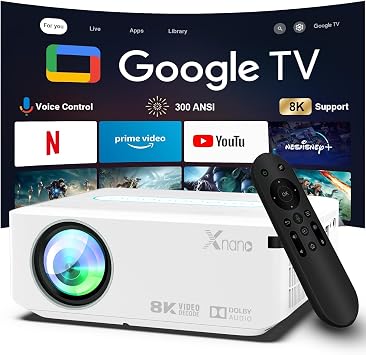 Portable Projector with WiFi, Bluetooth, 1080P HD Supported, Movie Projector for Bedroom, Outdoors, Office, Compatible with Smartphone, TV Stick, Laptop, HDMI, USB