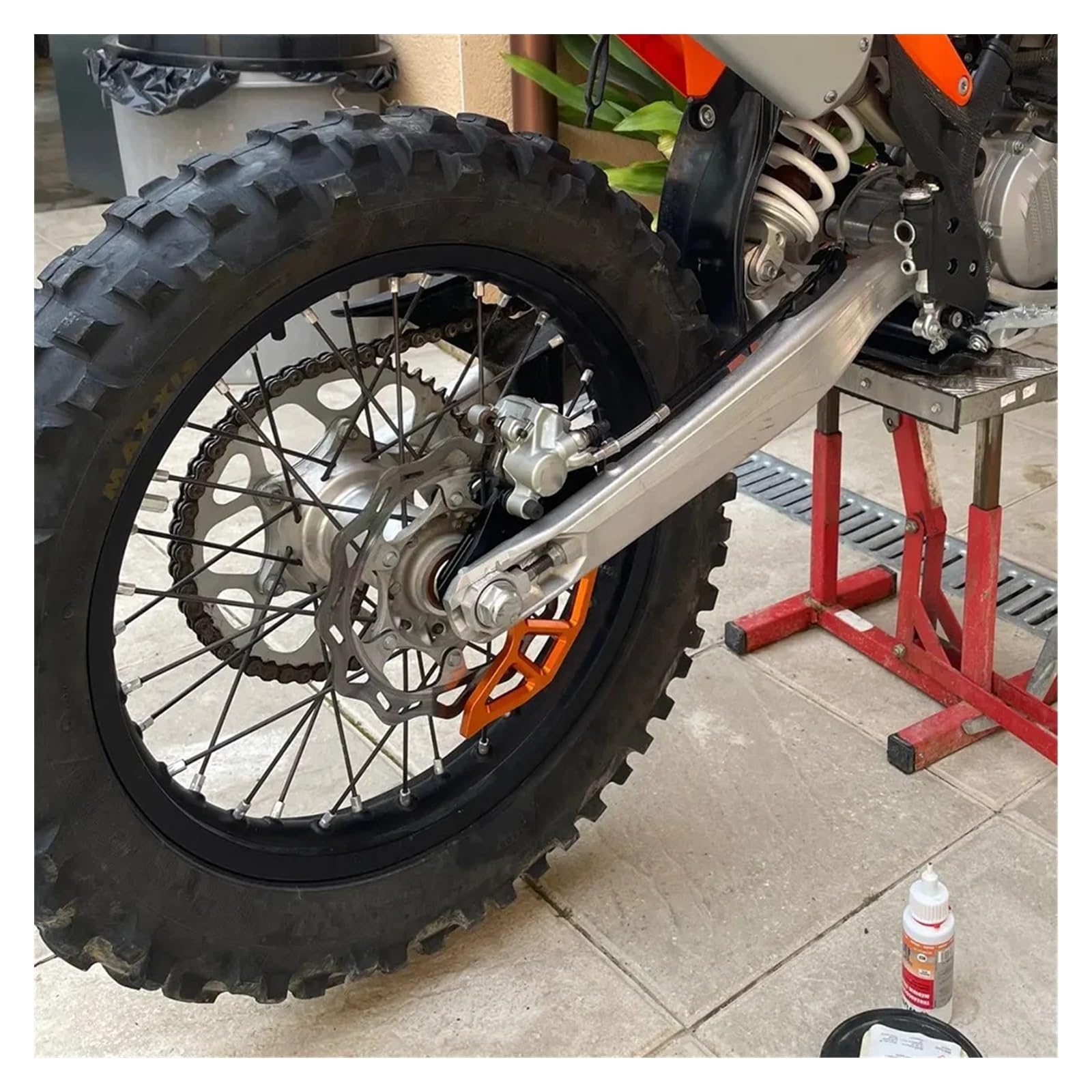 Protezione disco freno posteriore moto adatta for K-tm EXC EXCF XC XCF XCW XCFW SX SXF 125 150 200 250 300 350 400 450 500 530 (nero)