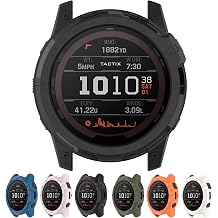 Case Cover Compatible with Garmin Tactix 7 Amoled Protector Covers, Disscool Soft Anti Drop TPU Replacement Protective Cases Smart Watch AccessoriesBlack