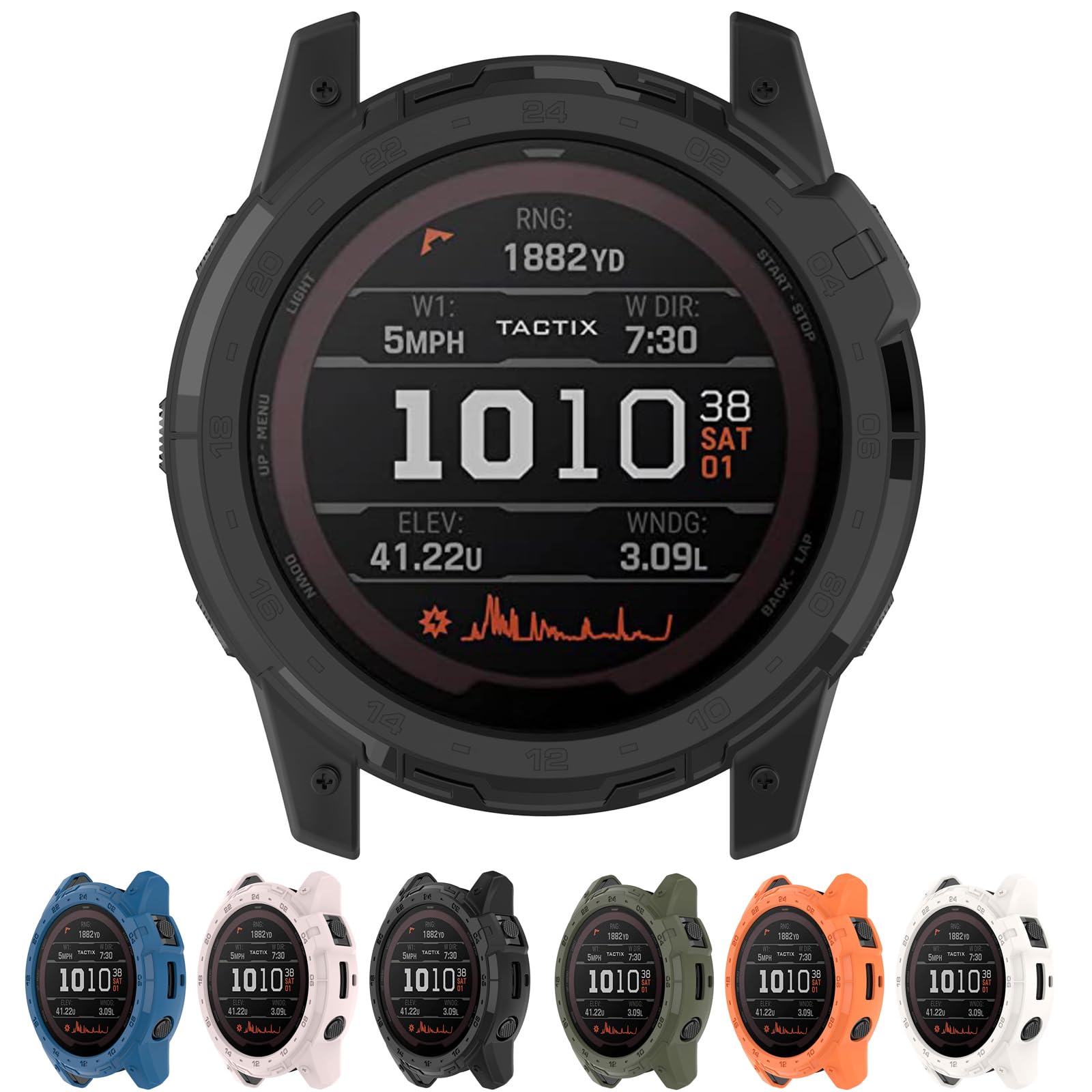 Coque Garmin Tactix 7 Amoled Disscool finition premium souple noire