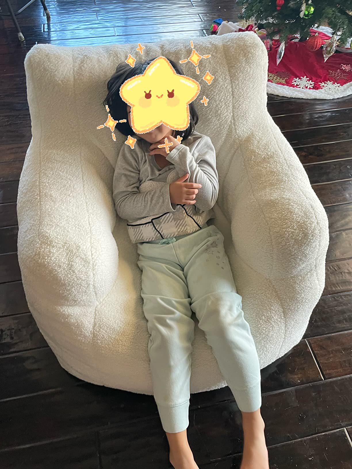 22/mo Finance Recaceik Tufted Soft Stuffed Bean Bag Chair with Filler, Fluffy Lazy Sofa