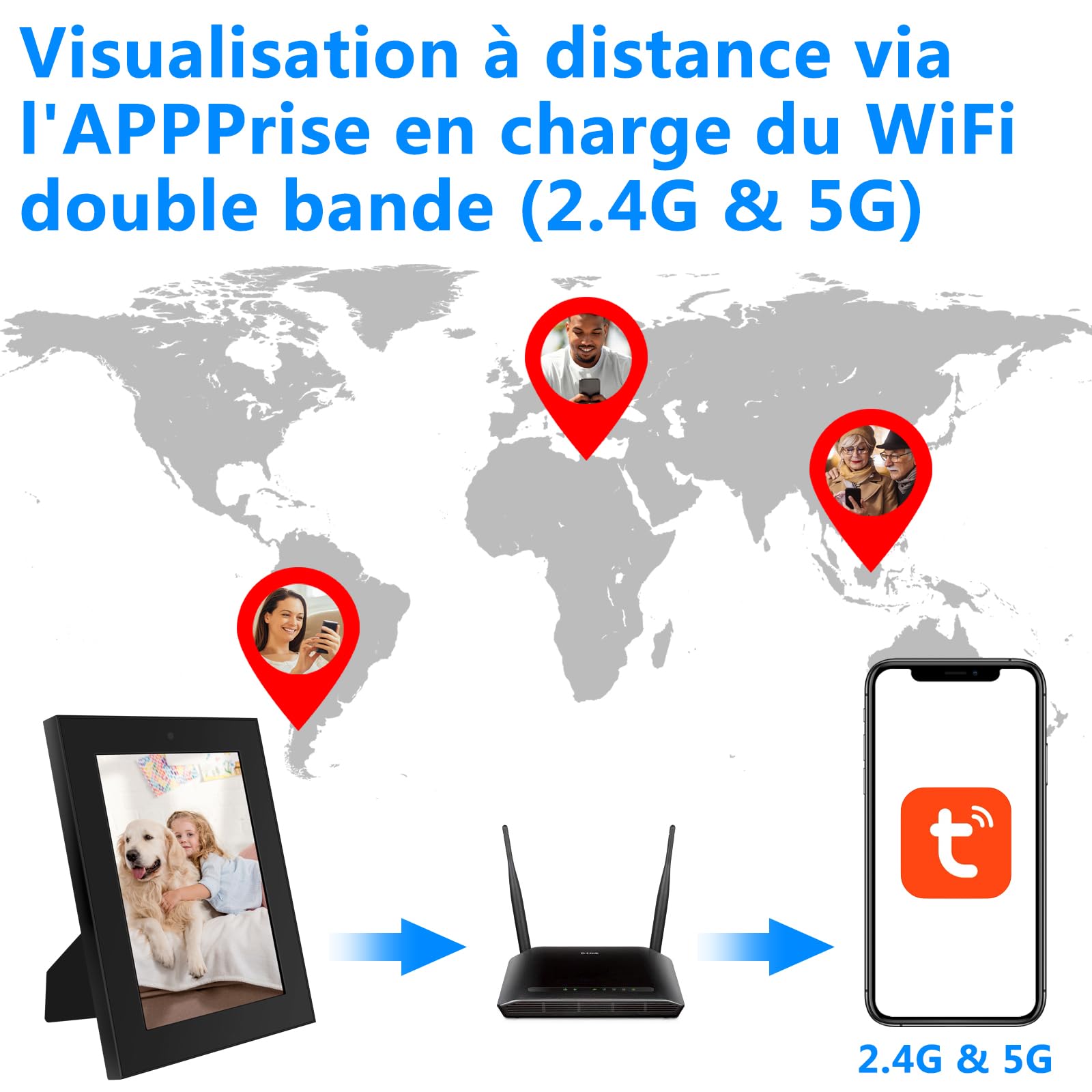 CYI Camera Cachée Espion Portátil HD1080P, Caméra de Surveillance sans Fil Intérieur 5G & 2.4G, Micro Camera Espion WiFi Detecteur de Mouvement Stockage dans Le Cloud pour Sécurité intérieure