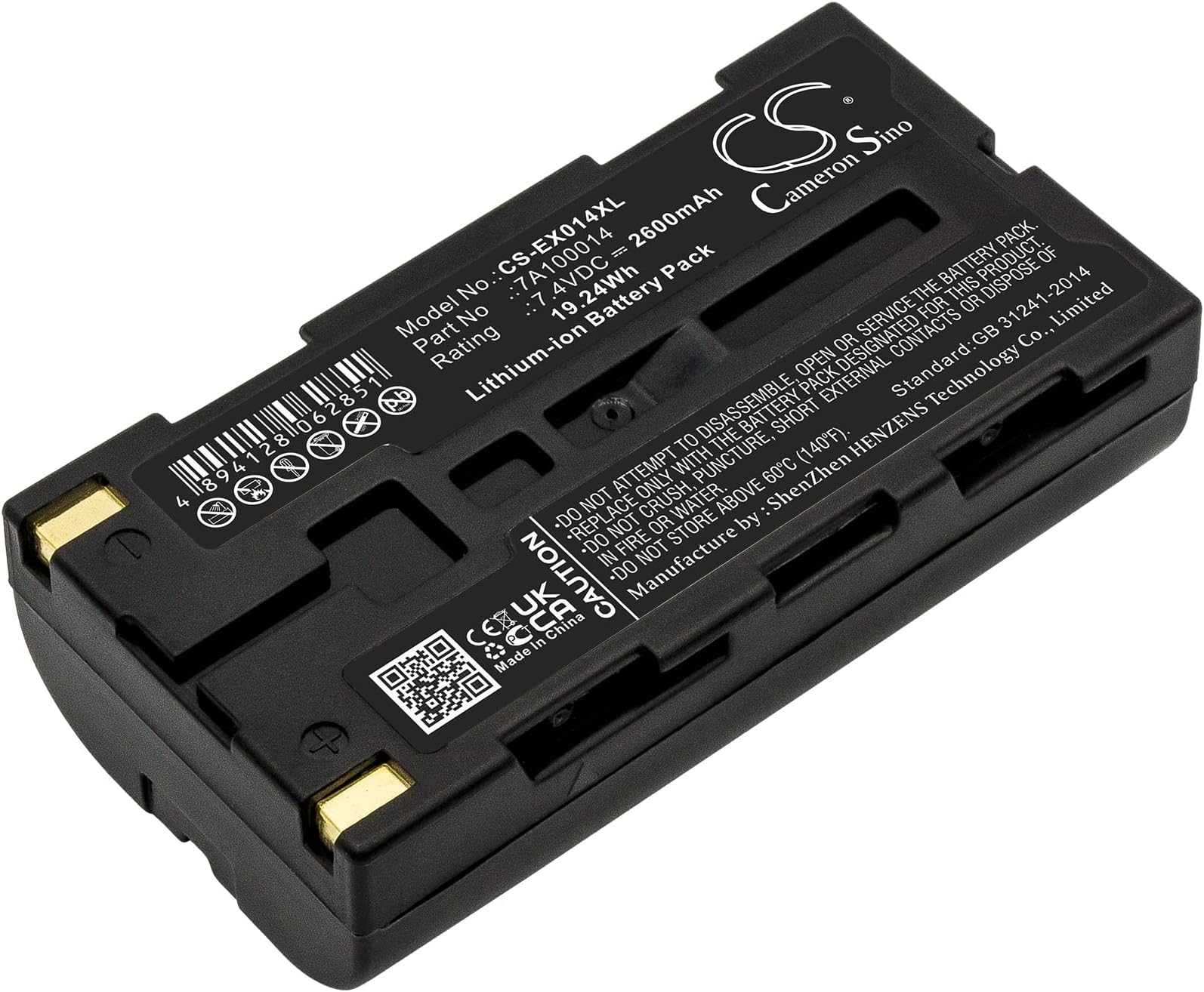 DCH 2600mAh Battery Replacement for Oneil Apex 2i Apex 3i Apex 4i Andes 3 Apex 4 Apex 2 7A100014-1