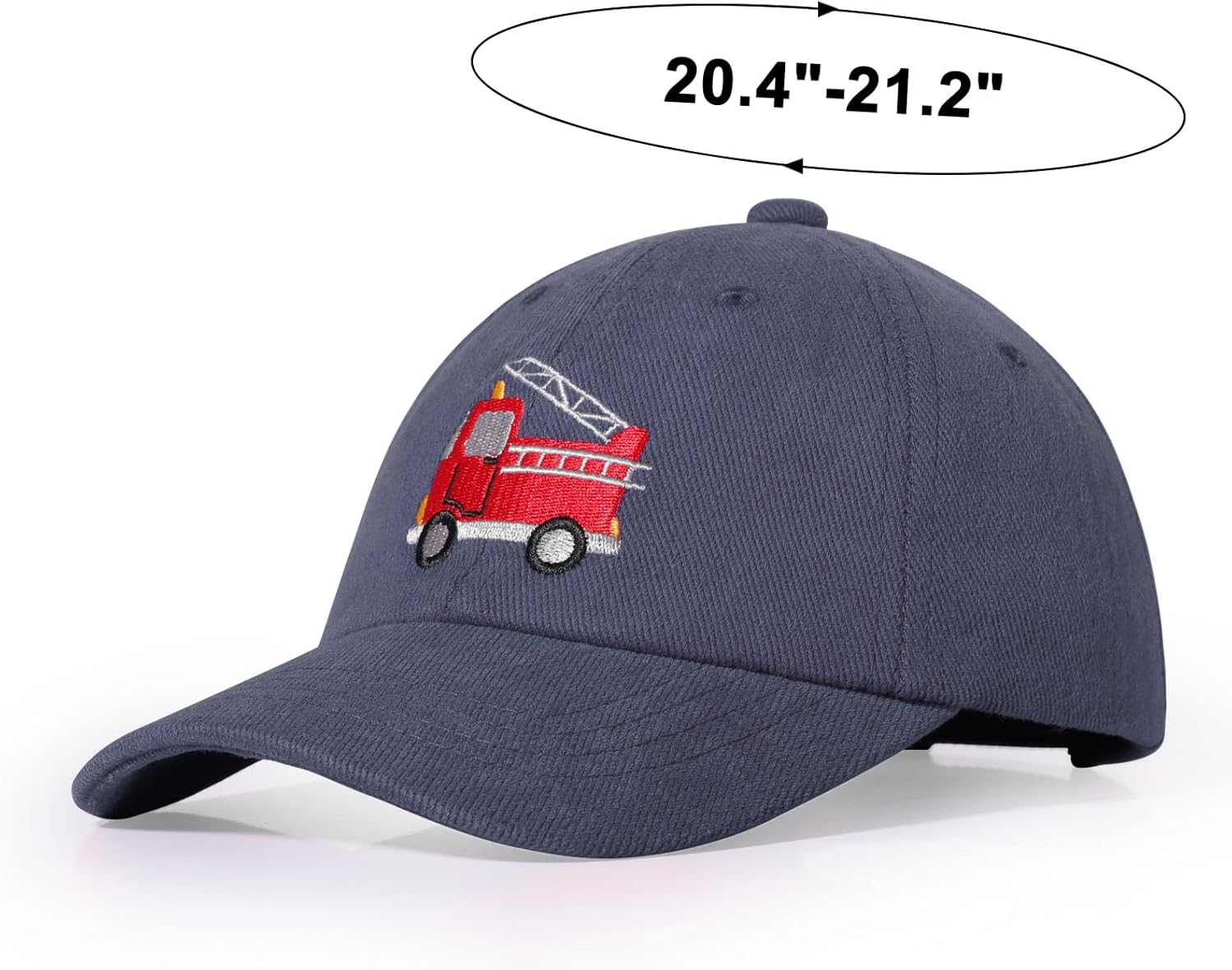 Kids Cute Fire Truck Embroidered Baseball Caps Boys Girls Adjustable Hat Washed Baseball Hats for Outdoors - Image 3