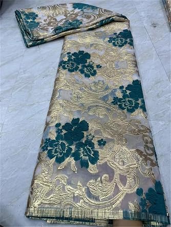 African Jacquard Organza Brocade Fabric Nigerian Damask Tulle Mesh French Lace Fabric CJ4-5 5yard