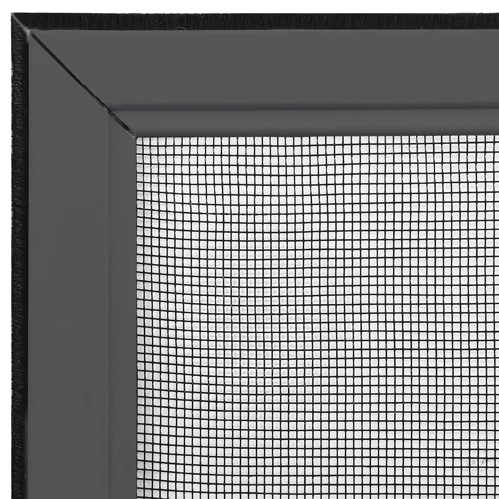vidaXL Moustiquaire Extensible pour Fenêtres Filet Anti-insectes contre Mouches Guêpes Abeilles Moustiques Maison Anthracite (100-193)x75cm