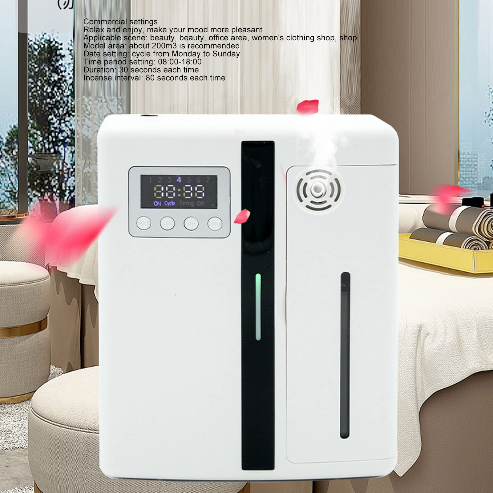 Difusor De Aceites Esenciales, Smart Scent Air Machine, Difusor Automático De Aroma con Tecnología De Nebulización,Máquina De Aire Perfumada Inteligente para El Hogar, Hotel, Bar, KTV EU 100-240V