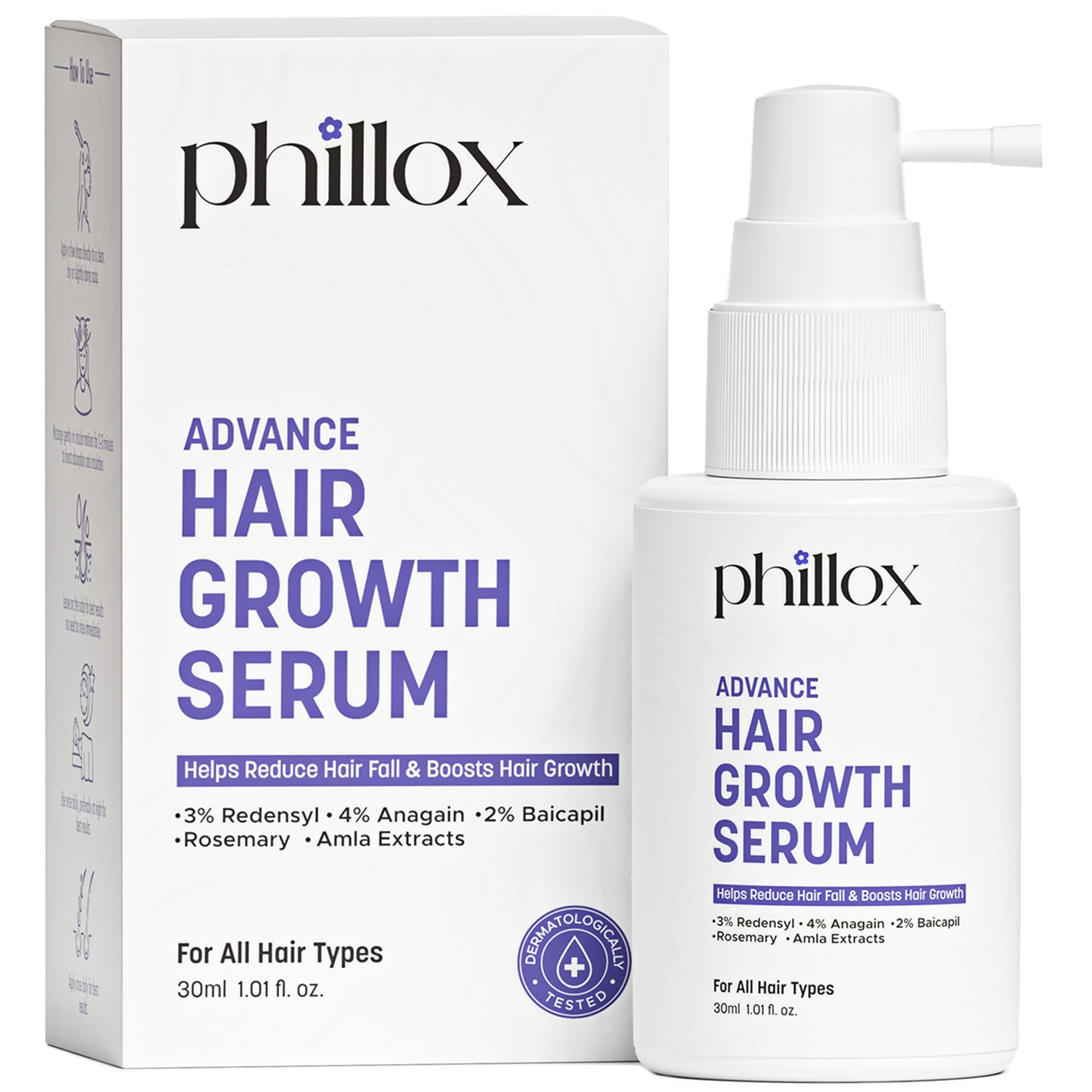 Hair Growth Serum | Advance Hair Fall Control & Hair Regrowth Serum | 3% Redensyl, 4% Anagain & 2% Baicapil | Rosemary & Amla Extracts | Easy Applicator | Lightweight Non-Sticky Formula | for Men & Women | 30ml-image-45