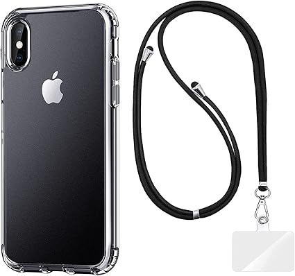 Amazon Co Jp Layjoy Iphone Xs用 ケース Iphone X用 ケース スマホストラップ付き アイフォンx Xs バー スマホケース 半透明 マット感 耐衝撃 黄ばみなし 肩がけ 首掛け 斜め掛けスマホショルダー付き 指紋防止 画面レンズ保護 クリア 家電 カメラ