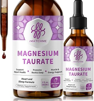 Magnesium Taurate Liquid Drops, Supports Health, Muscle & Sleep 2Oz