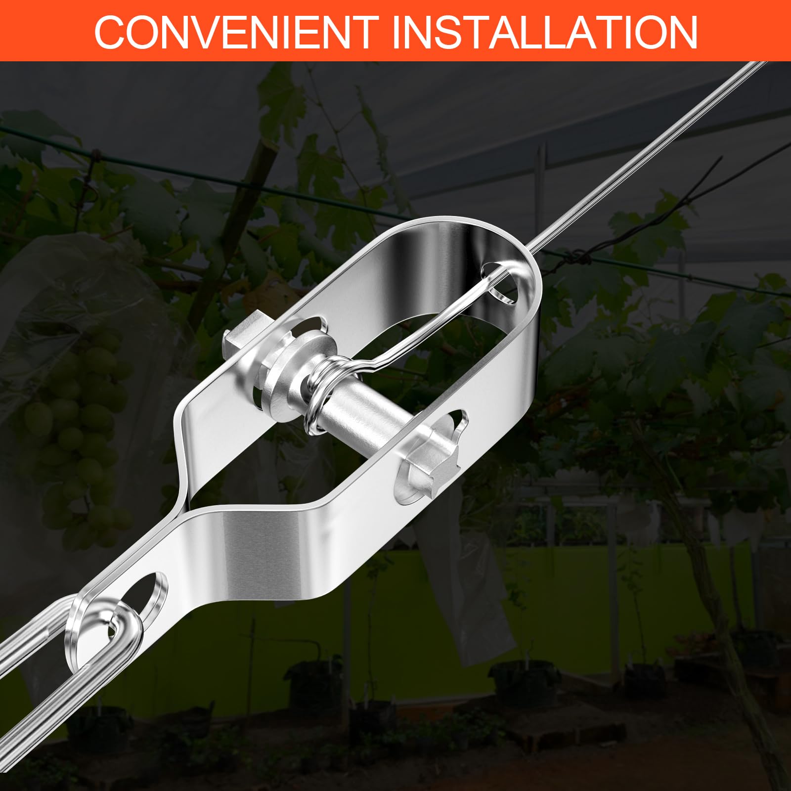 10 Tensores Para Alambre De 100 Mm | Acero Galvanizado Con Trinquete | Para Cercas, Viñedos Y Jardines | Fácil Instalación