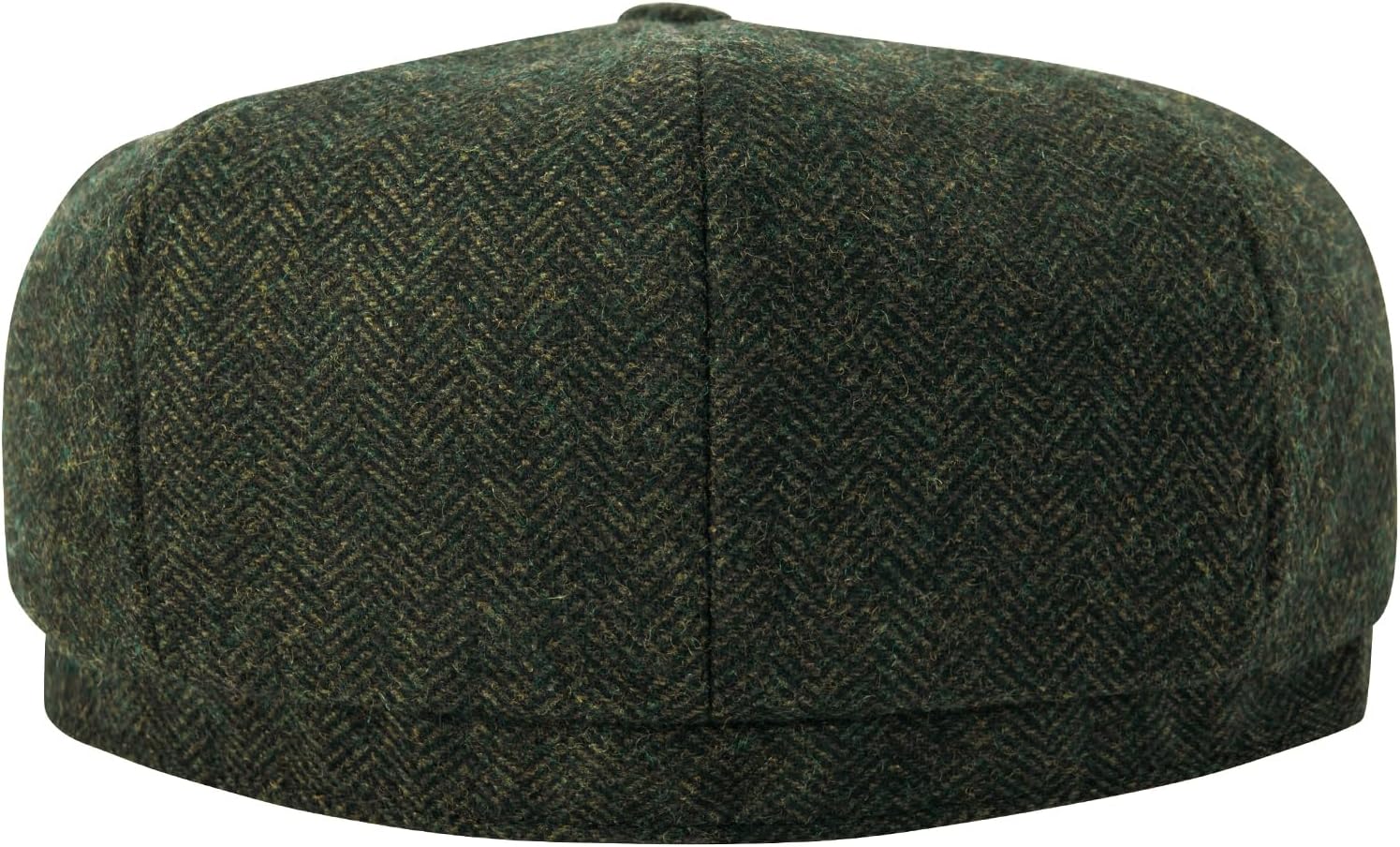 BOTVELA Men's 8 Panel Wool Blend Newsboy Flat Cap Herringbone Tweed Hat - Image 4