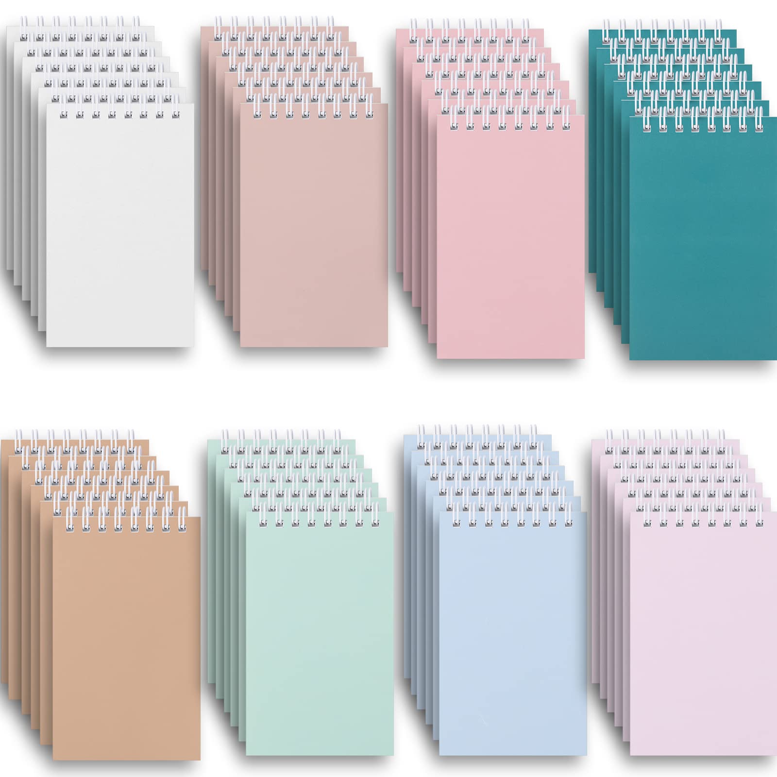 Ddaowanx Piccoli quaderni, 3 x 5 tasche a spirale con pagine a righe, il piccolo mini taccuino perfetto per rimanere organizzati e aumentare la produttività al lavoro o a scuola (48, colori carini)