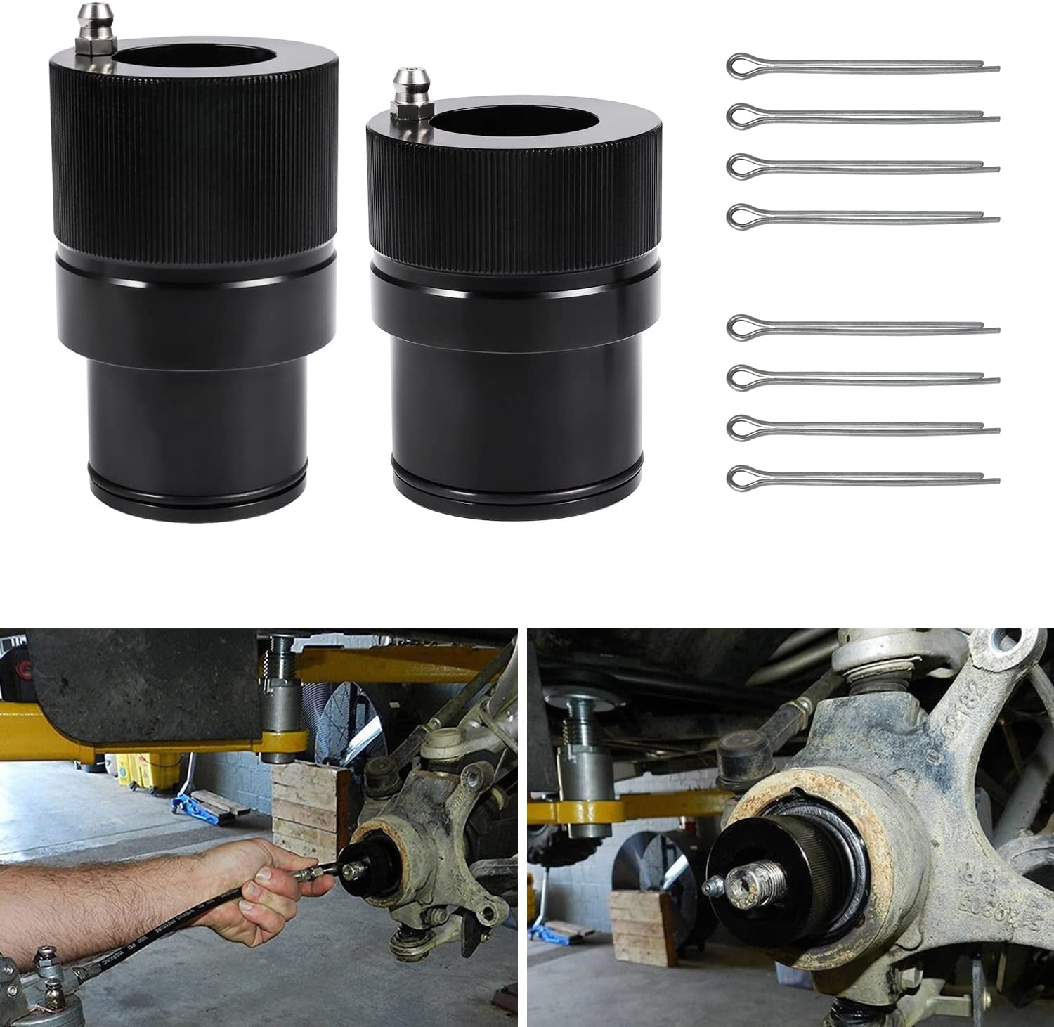 40mm & 44mm Front Rear Wheel Bearing Greaser Greasing Tool Kit for Polaris Ranger 570 800 900 XP1000/Sportsman 500 550 850/RZR 570 800 XP900 XP1000
