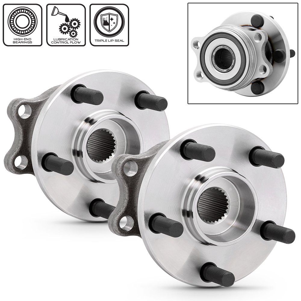 AKKON - for 2005-2009 Subaru Legacy Outback ABS Models Pair of 512293 Rear Wheel Hub Bearings Assembly Replacement