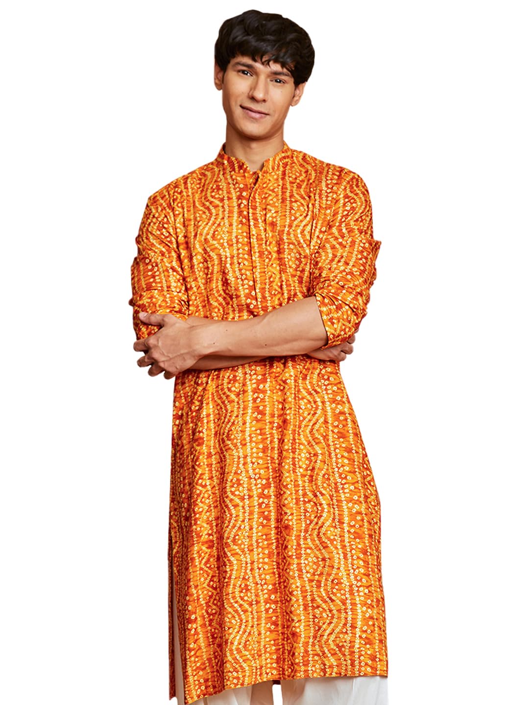 Men's Cotton Bandhani Printed Kurta – Stylish Ethnic Wear for Festive & Occasions