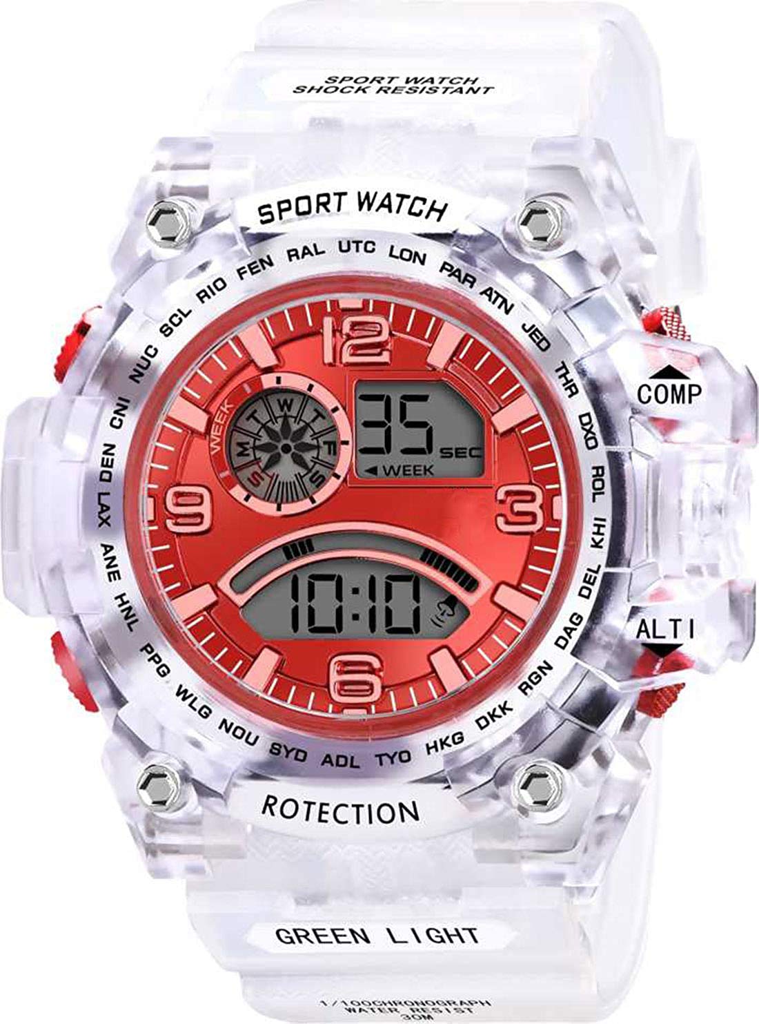 A Mens Shockproof Multi-Functional Automatic Blue Dial Waterproof Digital Sports Watch (B091686J7K) Amazon Price History, Amazon Price Tracker
