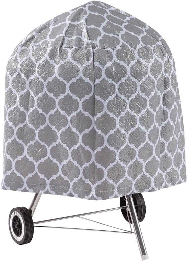 Trellis Pattern Quilted Kettle Style Grill Cover, 23" H x 27"