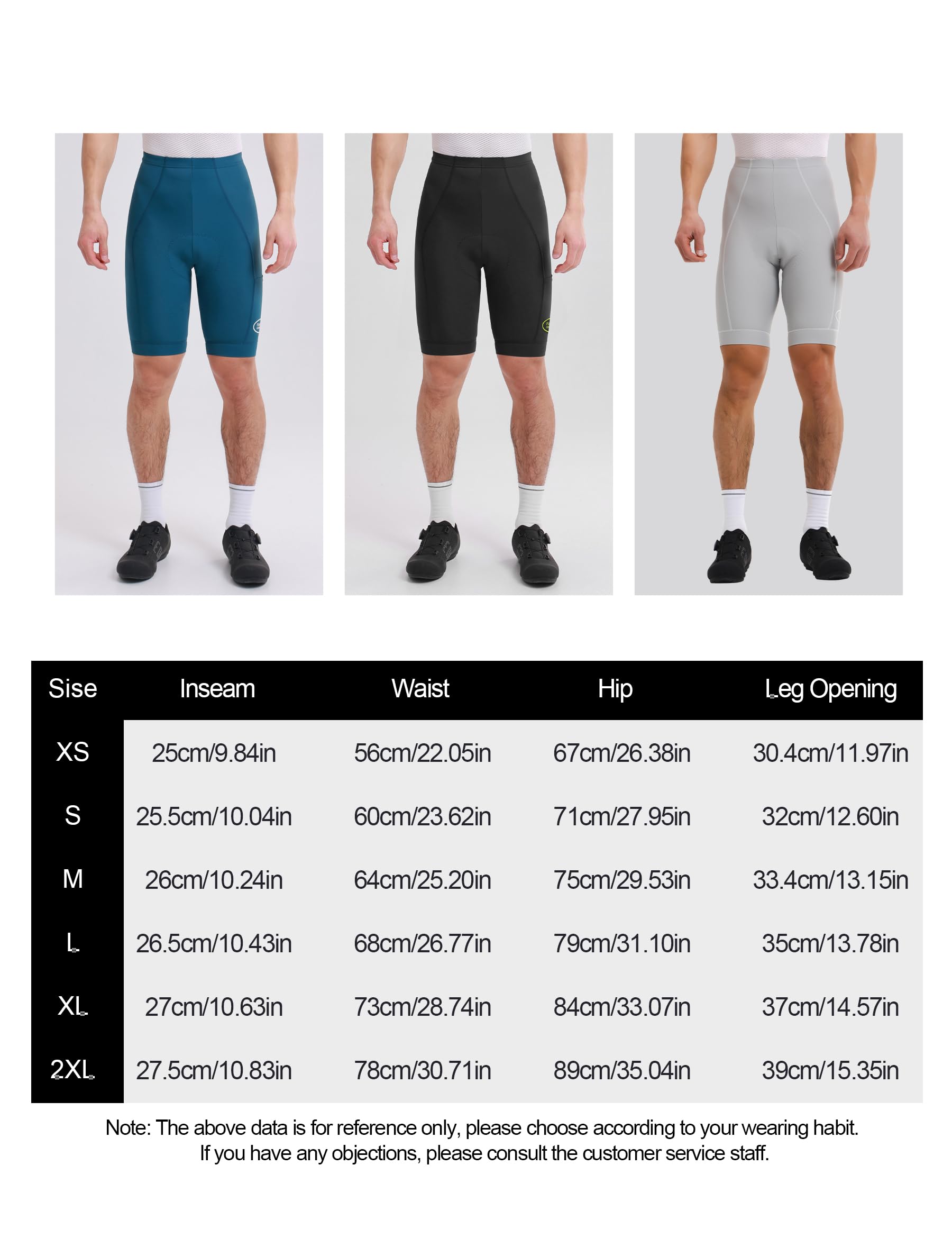 INBIKE Pantalones Cortos de Ciclismo 3D Gel para Bicicleta de Carretera MTB