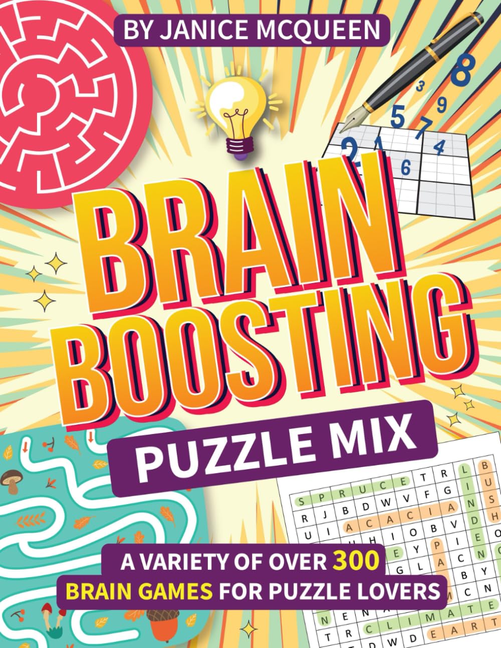 A Brain Boosting Puzzle Mix: A Variety of over 300 Brain Games for Puzzle Lovers