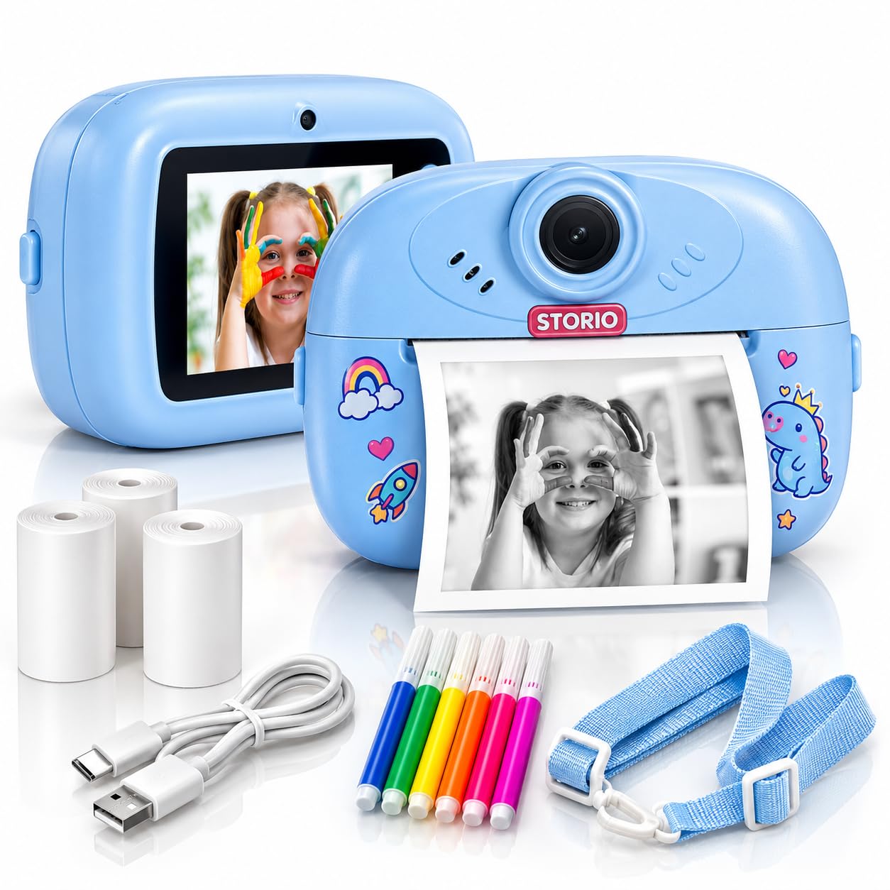 Storio Camera with Print - Instant Kids Camera -1