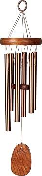 Woodstock Wind Chimes Amazing Grace Chime Wind Chime Inspirational and Memorial Gifts Wind Chimes for Outside Patio Home or Garden Decor Bronze, 16" Small