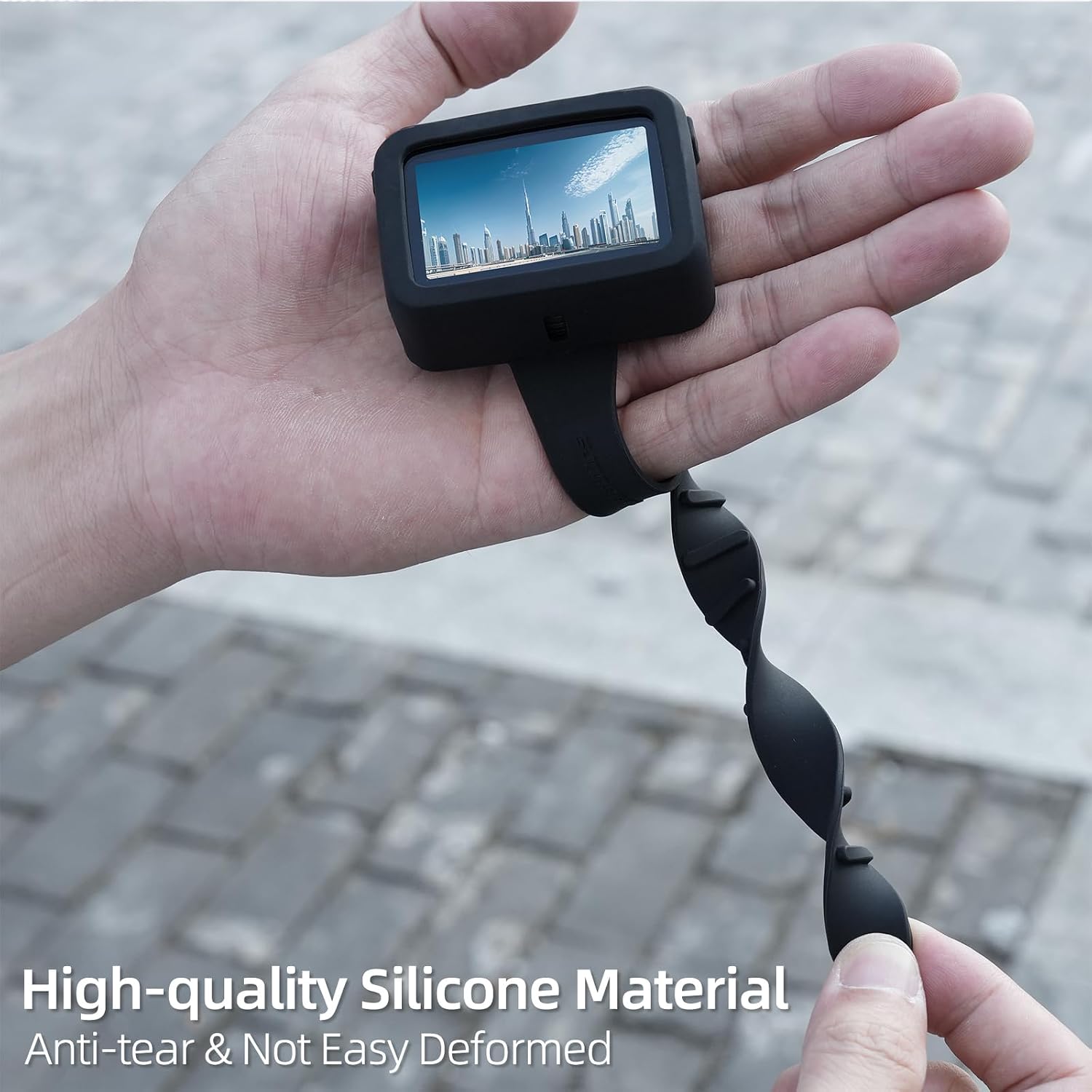 Osmo Nano Multifunctional Vision Dock Hand Strap Case, Silicone Protection Cover Wristband for DJI Osmo Nano Accessories, Length Adjustable