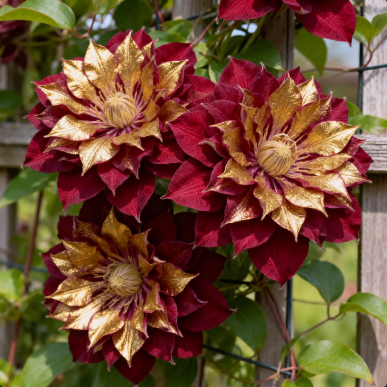 Hardy Perennial Clematis Roots, Vigorous Climbing Growth, Ideal for Trellis Fence & Wall Display-6 Bulbs-I