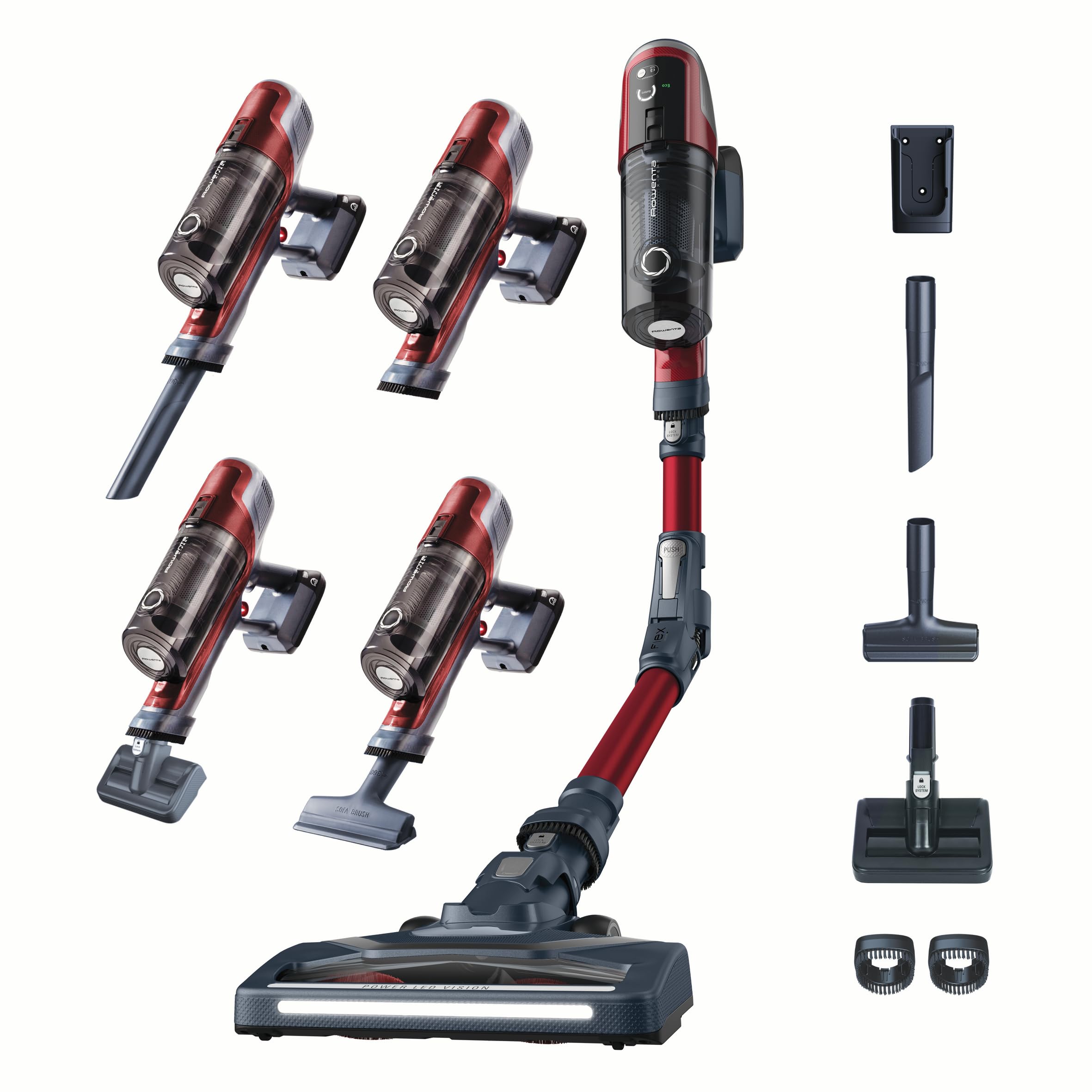 Rowenta Aspirateur balai 2 en 1 rechargeable 18v noir/violet - RH2037 - Electroménager
