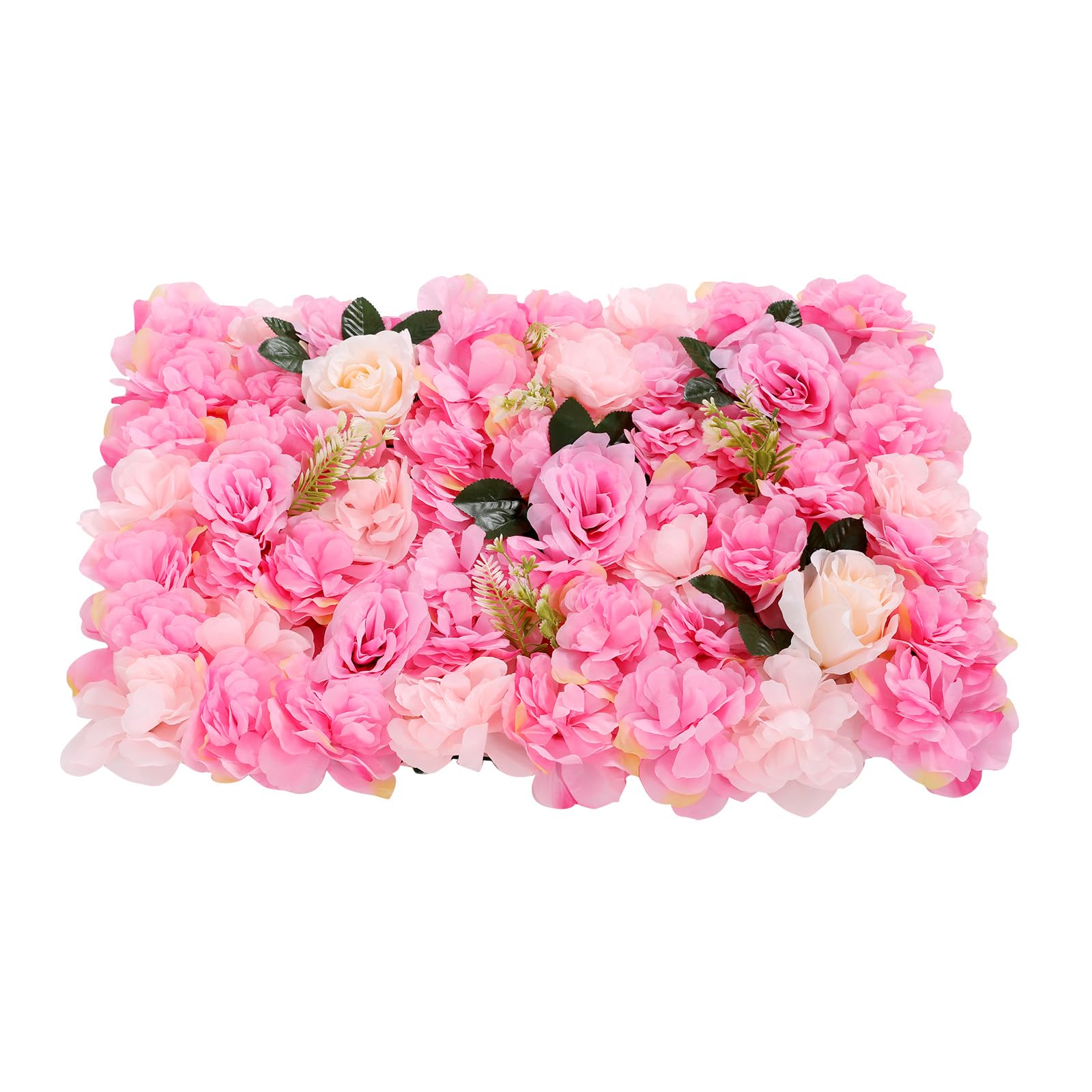 Blumenwandpaneele 12 Stück – künstliche Blumenwand 60×40 cm, pink, mit Dahlien & Rosen, handgefertigt, für Hochzeit, Party, Fotohintergrund & Wohnzimmer