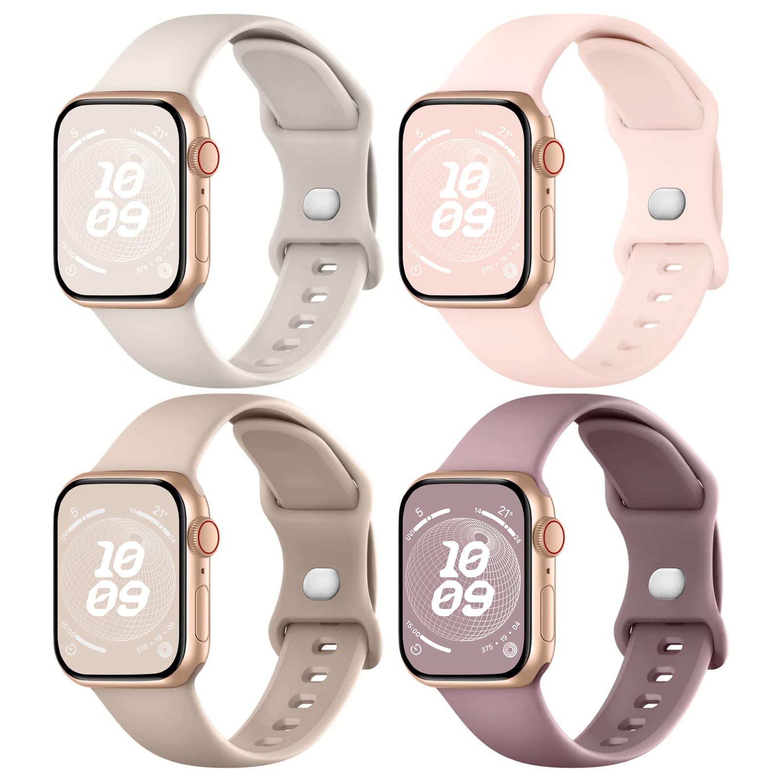 Knossen Sport Band Compatible with Apple Watch Band 38mm 40mm 41mm 42mm 44mm 45mm 49mm for Women Men, Recycled Plastic Soft Silicone Strap for iWatch Series 9 8 7 6 5 4 3 2 1 Ultra SE